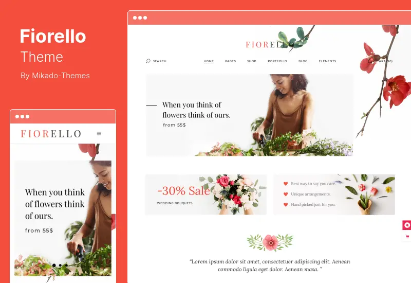Fiorello Theme - Florist and Flower Shop WordPress Theme