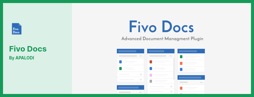 Fivo Docs Plugin - A WordPress Documents and Attachments Manager