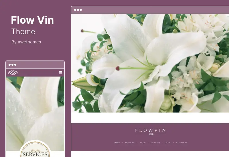 FlowVin Theme - Vintage Flower Shop WordPress Theme