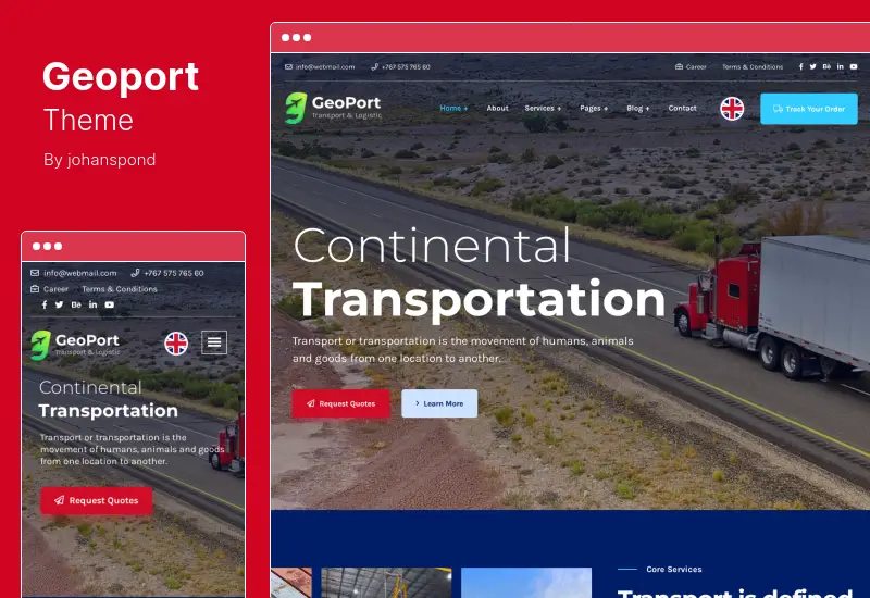 Geoport Theme - Transport & Logistics WordPress Theme