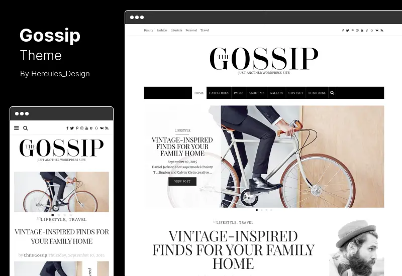 Gossip Theme - Pure & Simple Personal Blog WordPress Theme
