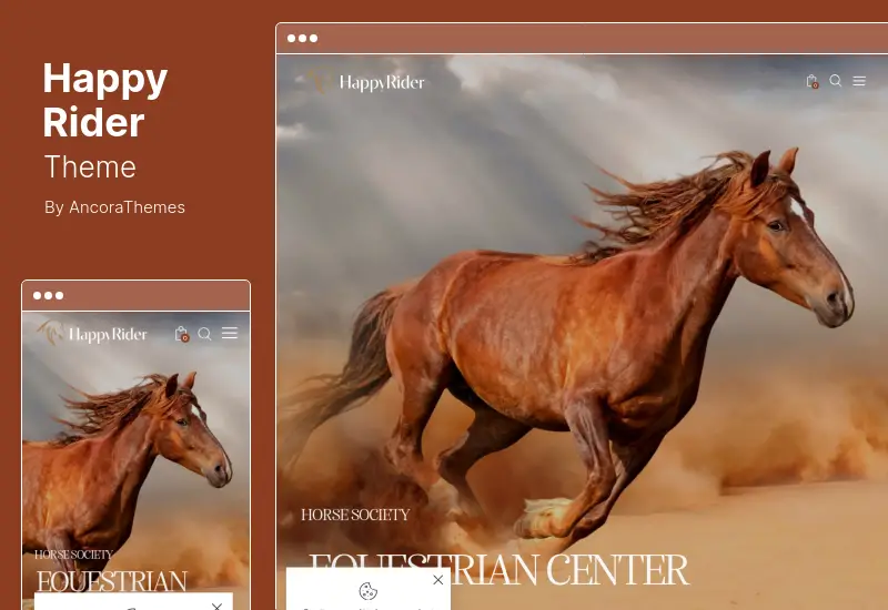Happy Rider Theme - Horse School & Equestrian Center WordPress Theme