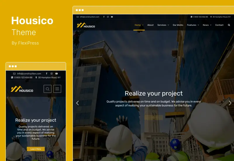 Housico Theme - Ultimate Construction Building Company WordPress Theme