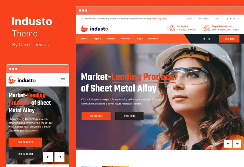 Industo Theme - Industrial Industry & Factory WordPress Theme