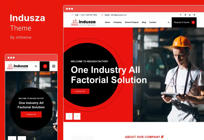 Indusza Theme - Industrial & Factory WordPress Theme