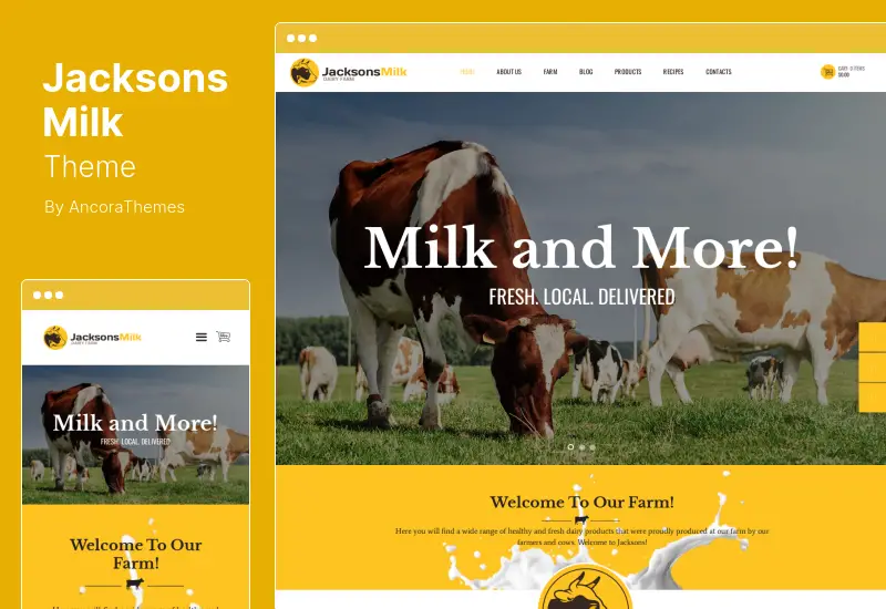 JacksonsMilk Theme - Dairy Farm & Eco Milk Products WordPress Theme