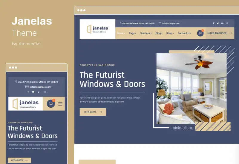 Janelas Theme - Windows & Doors Services WordPress Theme