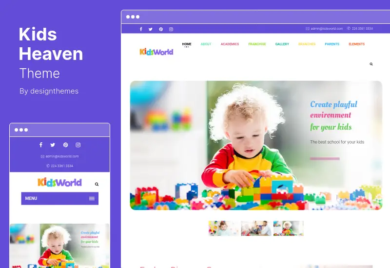Kids Heaven Theme - Children Education WordPress Theme