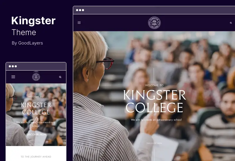 Kingster Theme - LMS Education For University, College and School WordPress Theme