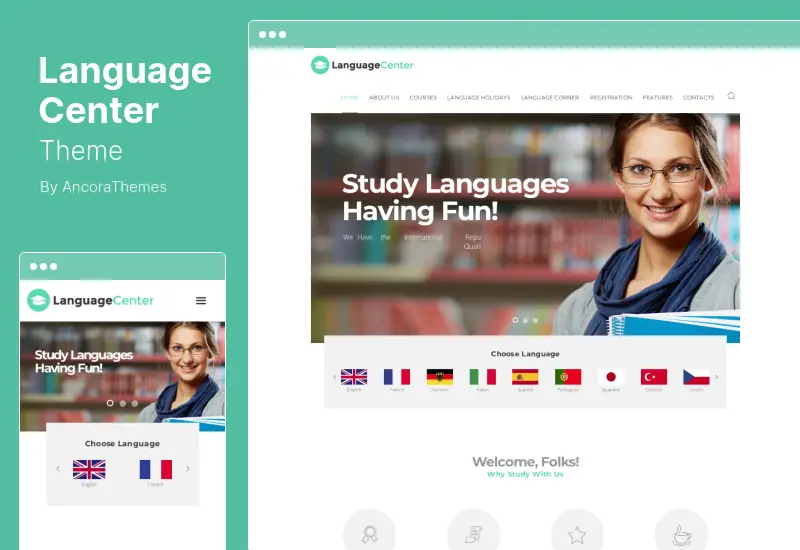 Language Center Theme - Language Center & Online School Education WordPress Theme