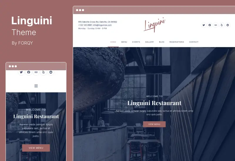 Linguini Theme - Restaurant WordPress Theme