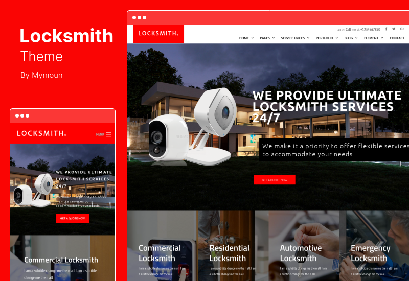 Locksmith Theme - Security Systems WordPress Theme