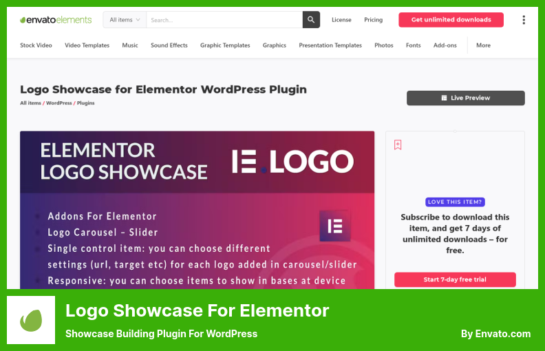 Logo Showcase for Elementor Plugin - Showcase Building Plugin for WordPress
