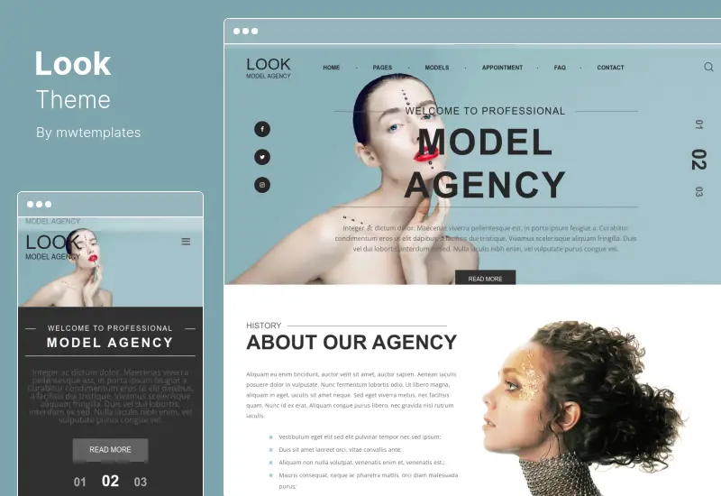 Look Theme - Fashion and Model Portfolio WordPress Theme