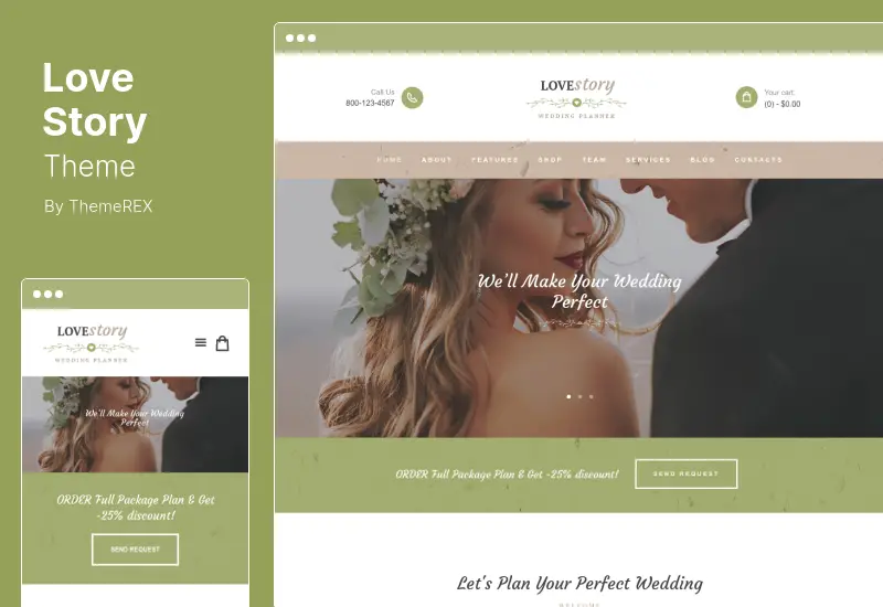 Love Story Theme - A Beautiful Wedding and Event Planner WordPress Theme