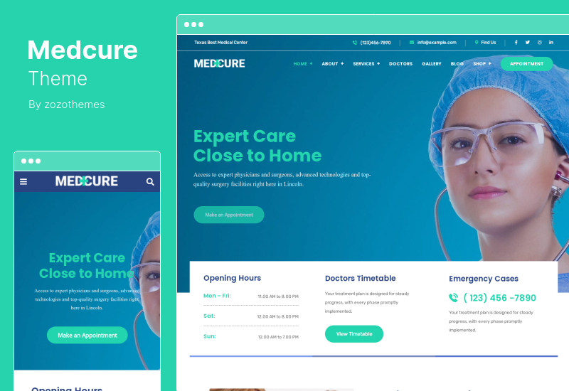 Medcure Theme - Health and Medical Care WordPress Theme