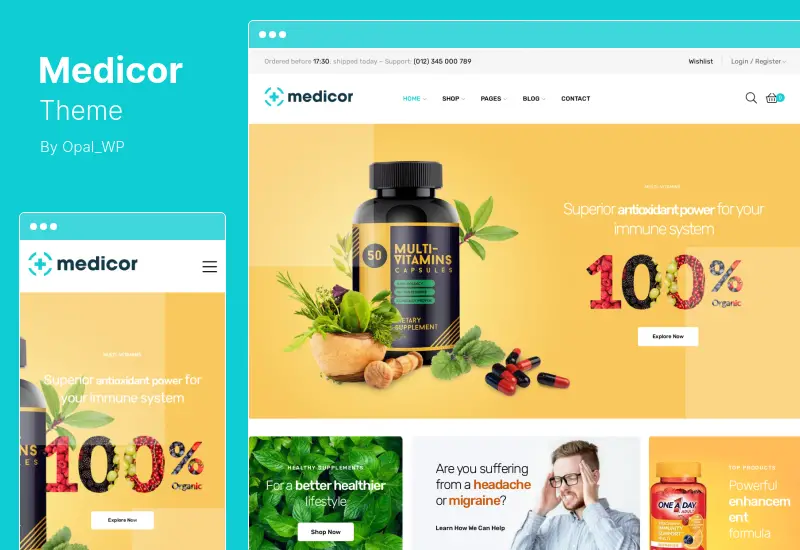 Medicor Theme - Medical Clinic & Pharmacy WooCommerce Theme