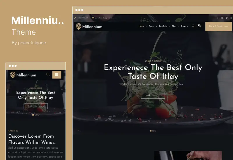 Millennium Theme - Restaurant WordPress Theme
