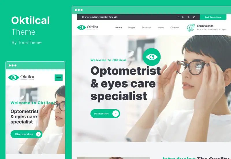 Oktilcal Theme - Eye Care WordPress Theme