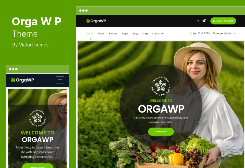 OrgaWP Theme - Organic Farm & Agriculture WordPress Theme