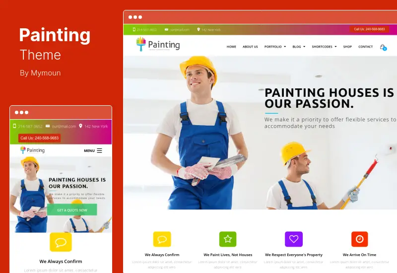 Painting Theme - Ceiling & Decorating WordPress Theme