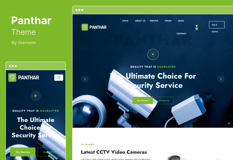 Panthar Theme - Private Security & CCTV Service WordPress Theme