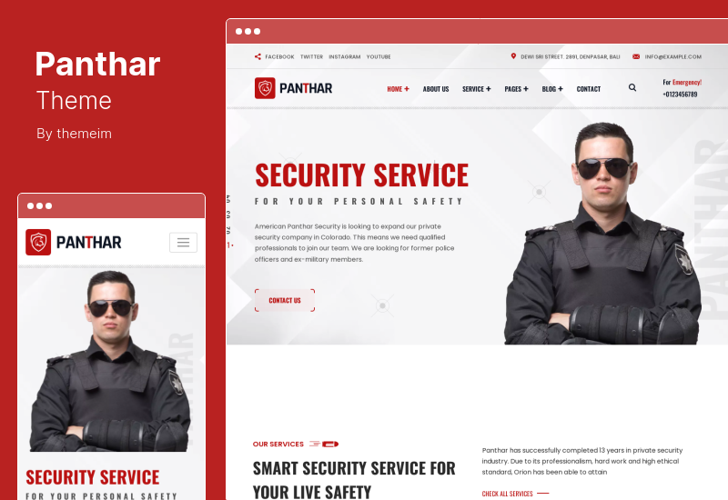 Panthar Theme - Private Security & CCTV Service WordPress Theme