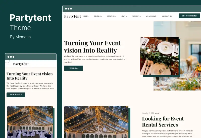 Partytent Theme - Event Rental WordPress Theme