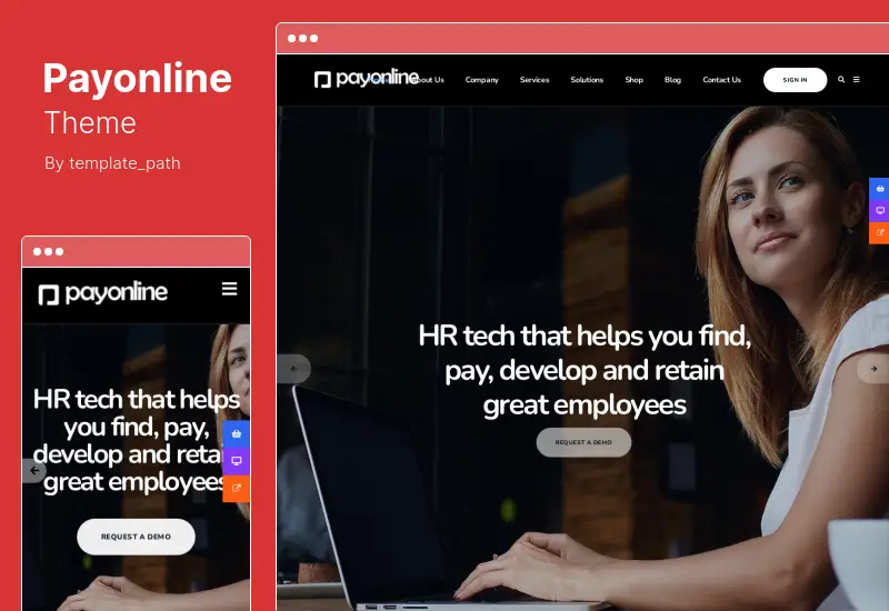 Payonline Theme - Online Payroll and HR Software WordPress Theme