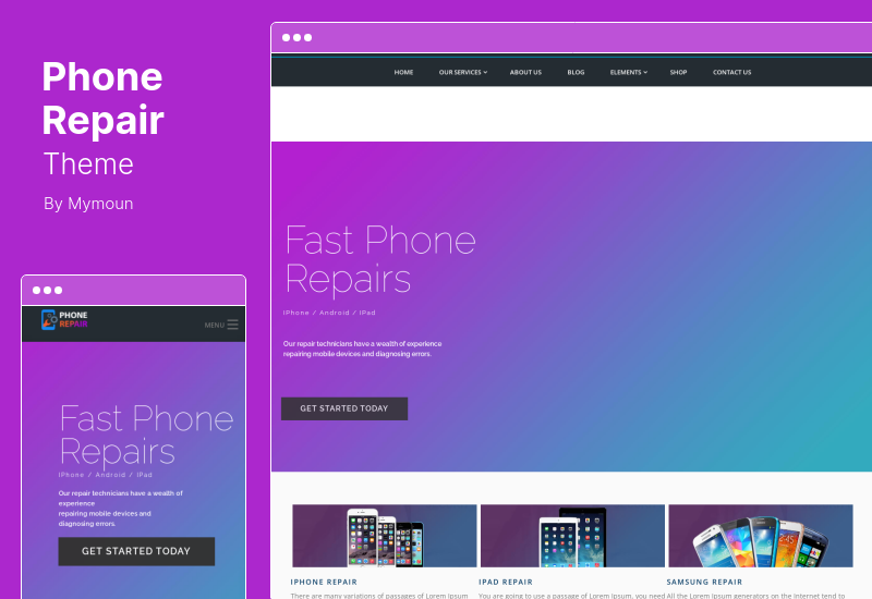 PhoneRepair Theme - Mobile Device Shop WordPress Theme