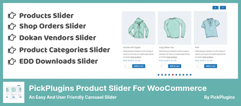 PickPlugins Product Slider for WooCommerce Plugin - An Easy and User Friendly Carousel Slider