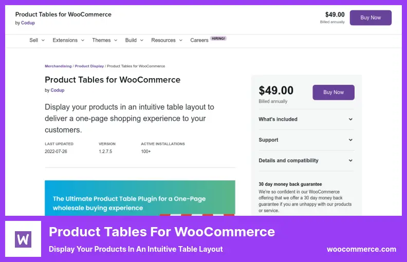 Product Tables for WooCommerce Plugin - Display Your Products in an Intuitive Table Layout