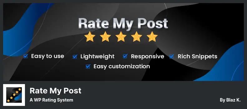 Rate my Post Plugin - A WP Rating System