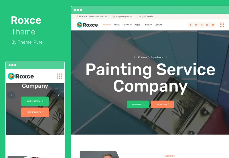 Roxce Theme - Painting Services WordPress Theme