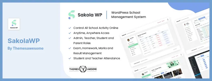 SakolaWP Plugin - WordPress School Management System