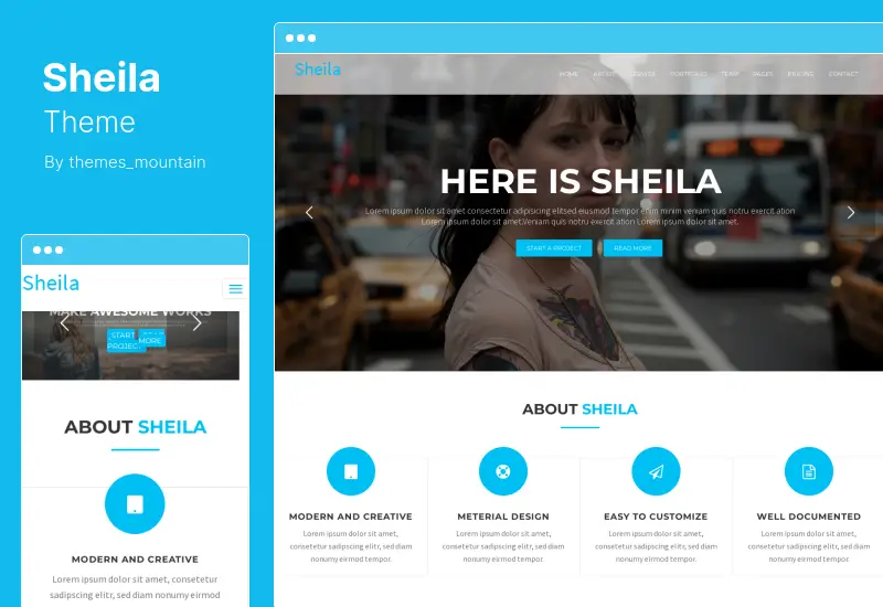 Sheila Theme - Material Design Agency WordPress Theme