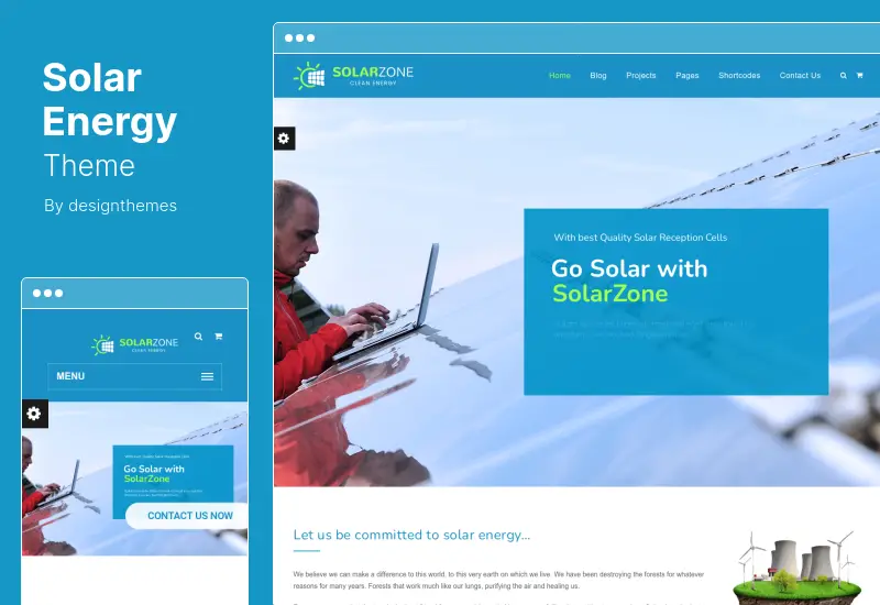 Solar Energy Theme - Wind & Power Company WordPress Theme