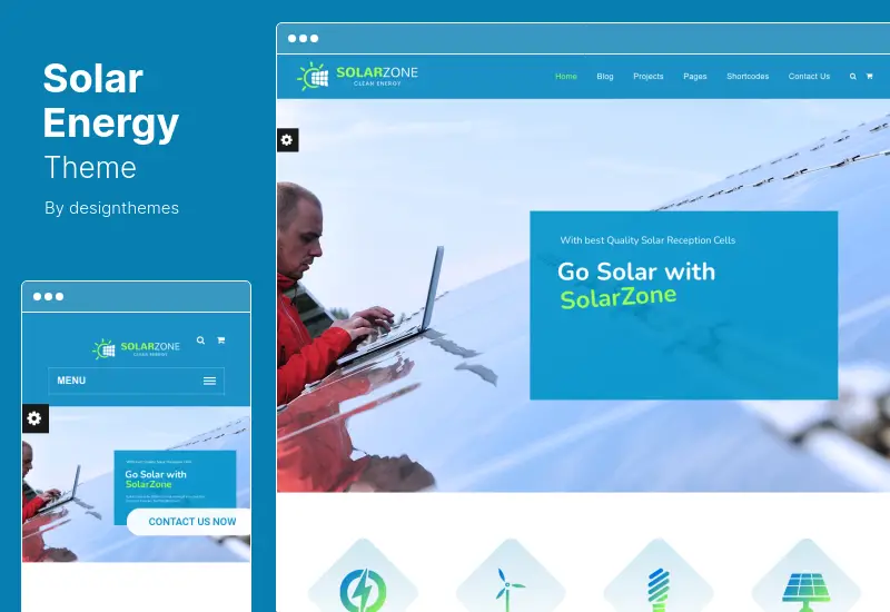 Solar Energy Theme - Wind & Power Company WordPress Theme