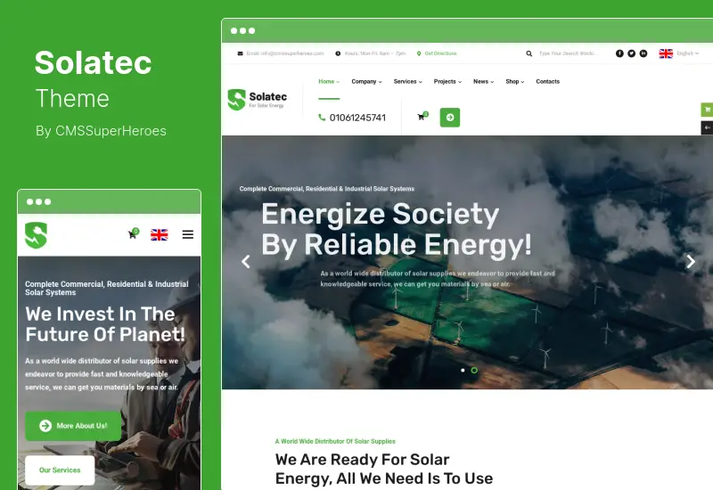 Solatec Theme - Ecology & Solar Energy WordPress Theme