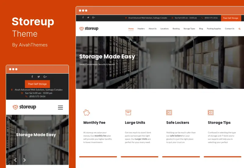 Storeup Theme - Self Storage Business WordPress Theme