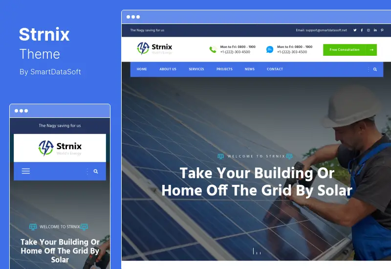 Strnix Theme - Solar and Green Energy WordPress Theme