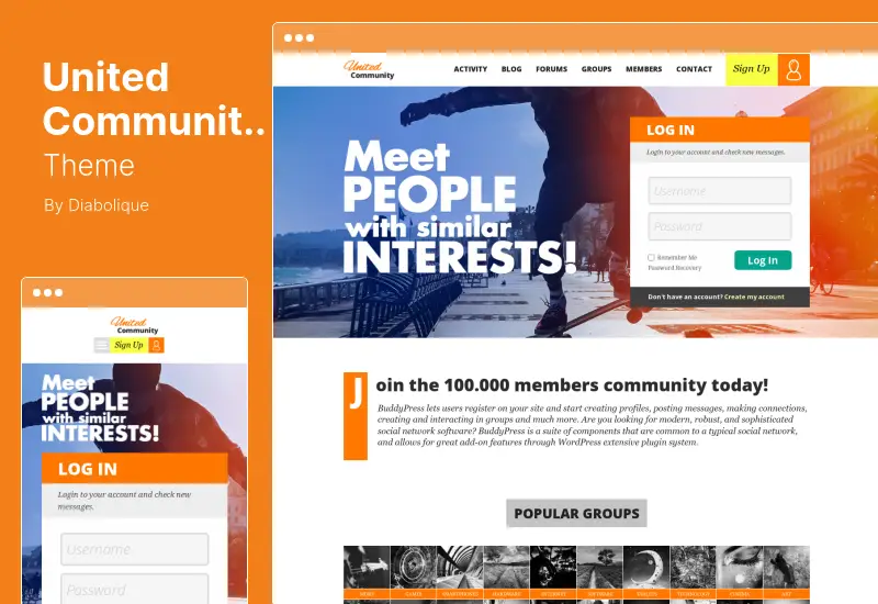 UnitedCommunity Theme - BuddyPress Membership WordPress Theme