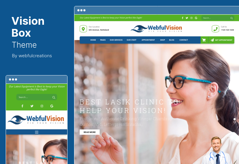 VisionBox Theme - Optometrist & Eye Care WordPress Theme