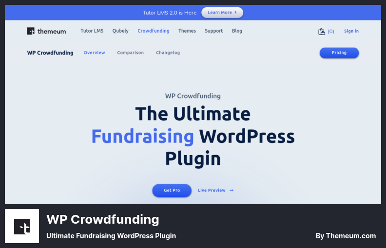 WP Crowdfunding Plugin - Ultimate Fundraising WordPress Plugin