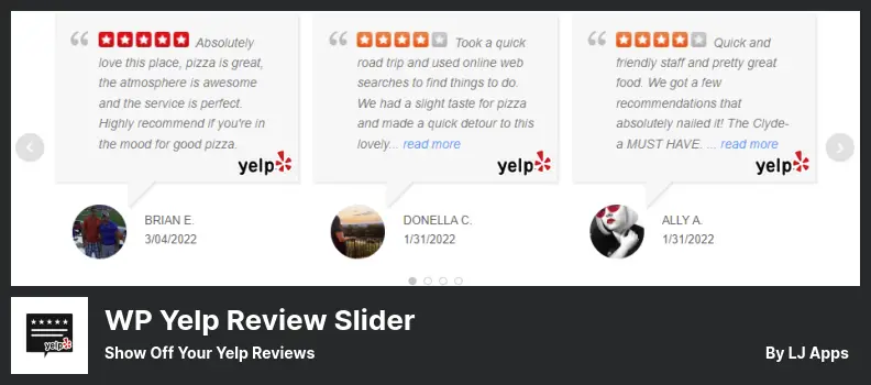 WP Yelp Review Slider Plugin - Show Off Your Yelp Reviews