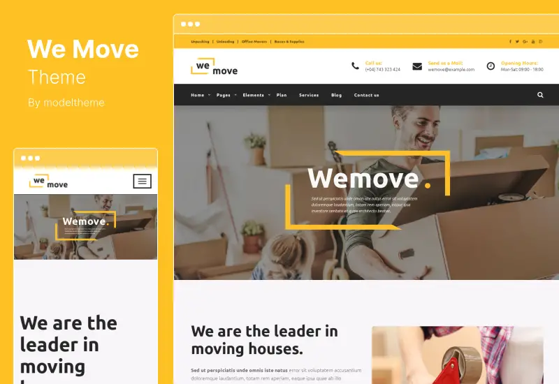 WeMove Theme - Home Moving & Logistic WordPress Theme