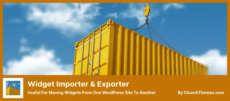 Widget Importer & Exporter Plugin - Useful for Moving Widgets From One WordPress Site to Another