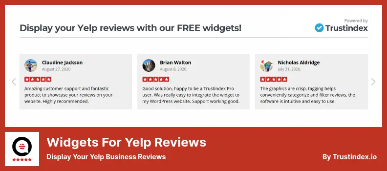 Widgets for Yelp Reviews Plugin - Display Your Yelp Business Reviews