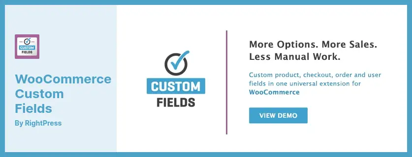 WooCommerce Custom Fields Plugin - Allows You to Create Custom Fields