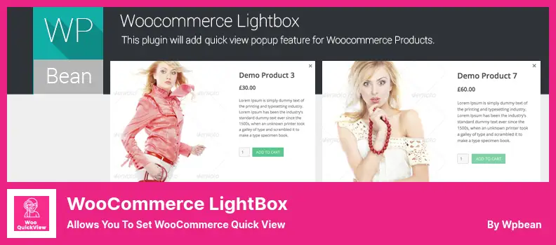 WooCommerce LightBox Plugin - Allows You to Set WooCommerce Quick View
